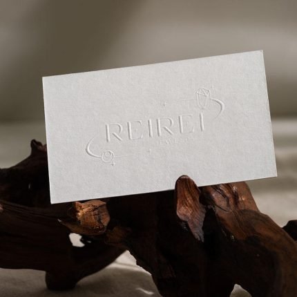High Quality Thank You Cards Custom Textured Paper Cards Embossed Matte Business logo Cards