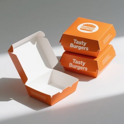Custom Printed Food Grade Takeaway Paper Box for Fries, Burgers & More