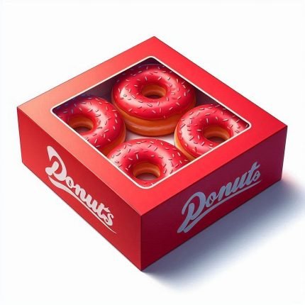 Custom Food Boxes - Logo Donut Display Packaging