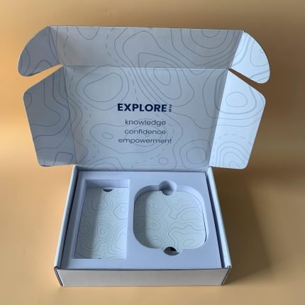 Luxury Custom Two-Side Printed Ivory Board EVA Insert High-End Electronics Corrugated Mailer Shipping Box with Matt Lamination