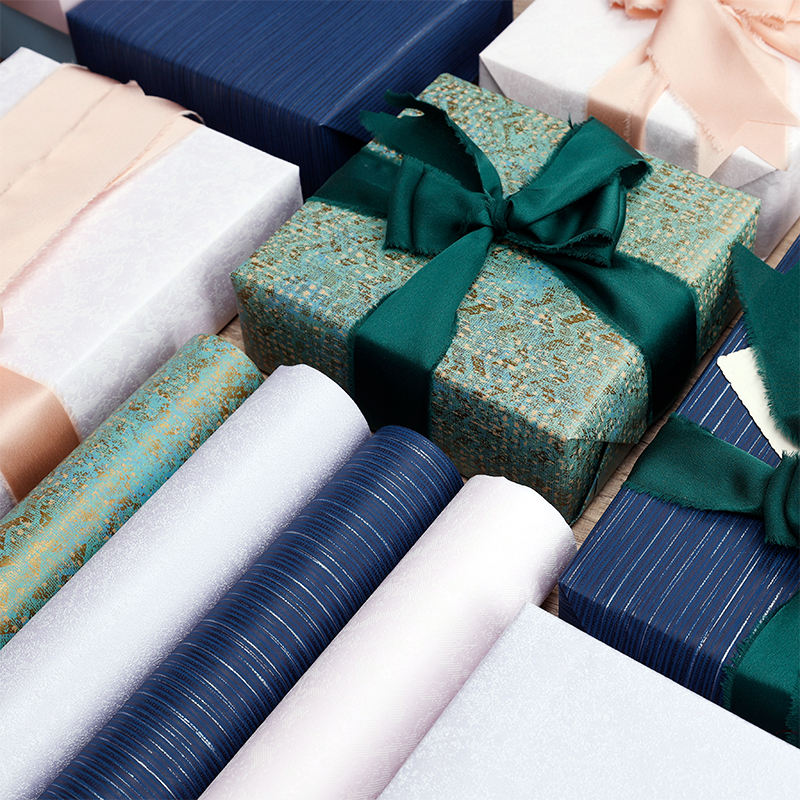 2026 New Vintage Textured Wrapping Paper Roll 43cm10m Decorative Packaging Customization Supported - Image 1