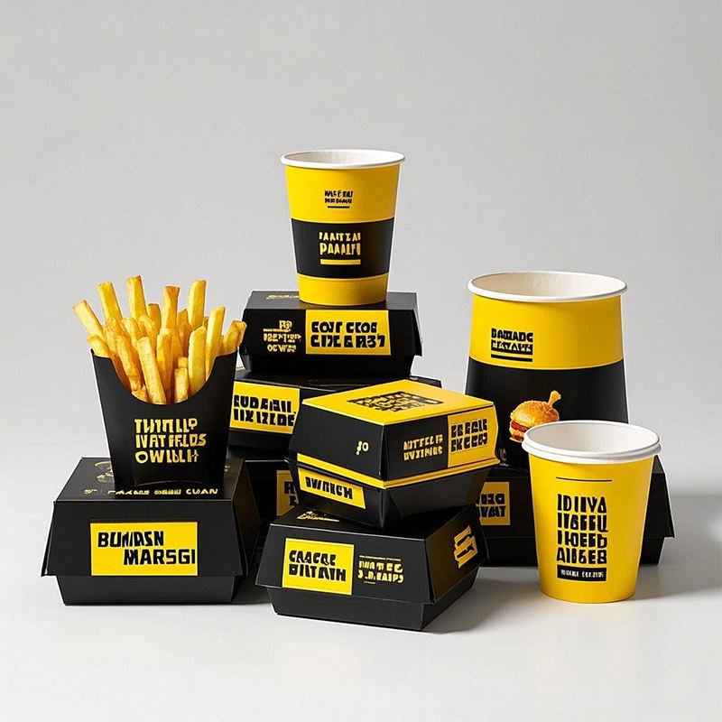Custom Disposable Fast Food Packaging Box for Fries & Burgers - Image 1