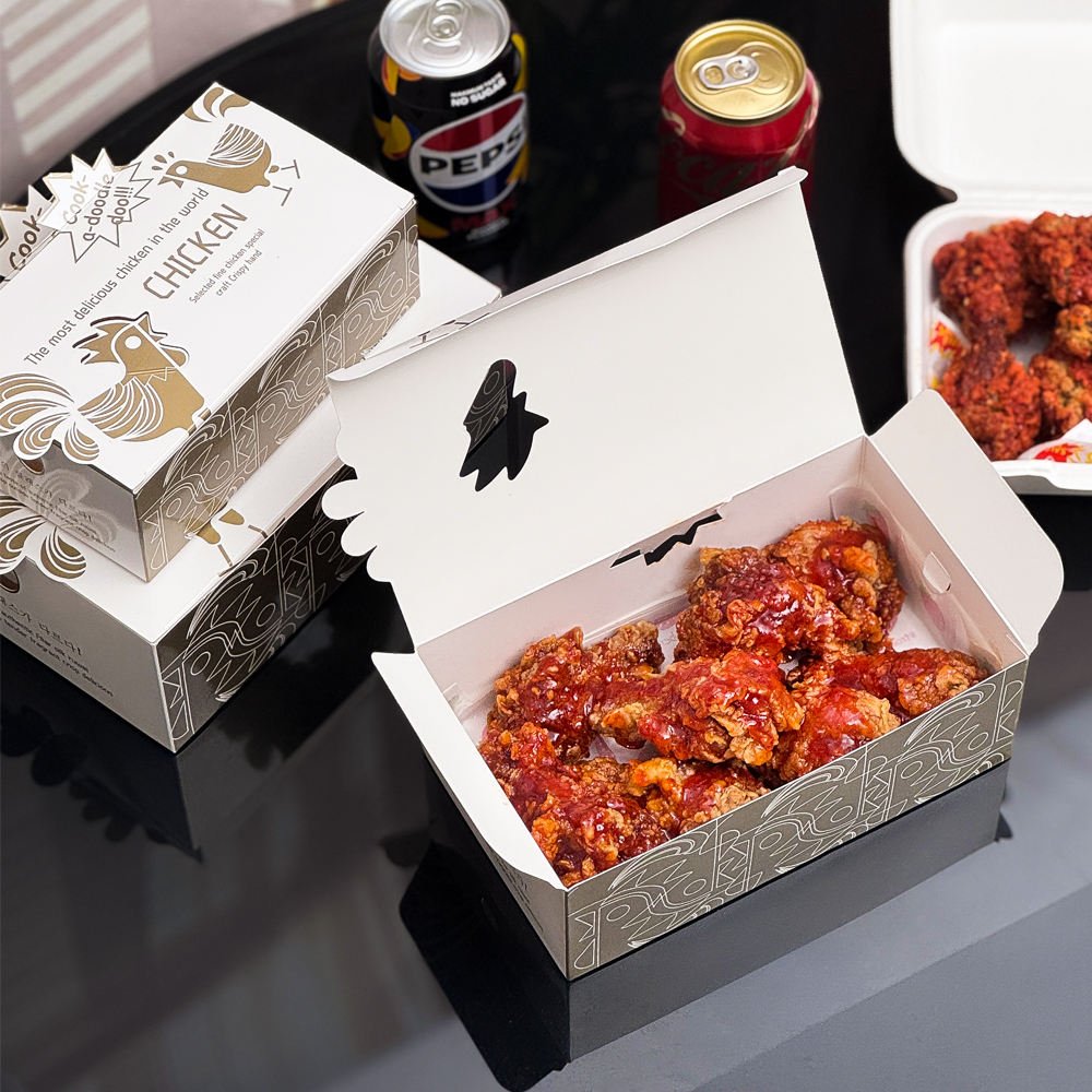 Custom Food Boxes Korean Fried Chicken Burger Box - Image 1