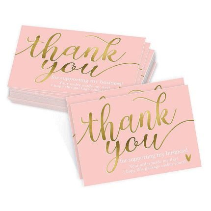 Lanzer Series – Custom Thank You Card 3.5x5 inch with Logo for Small Business Appreciation