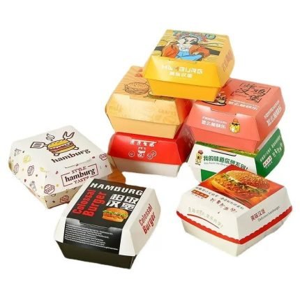 Lanzer Classic Series - Kraft Paper Disposable Burger Box for Chicken Burgers and Legs