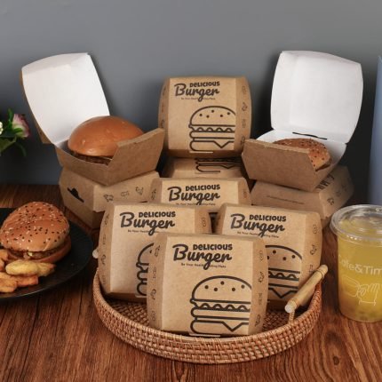 Lanzer Fresh Series - Recyclable Cardboard Burger & Fries Takeaway Box with Custom Logo
