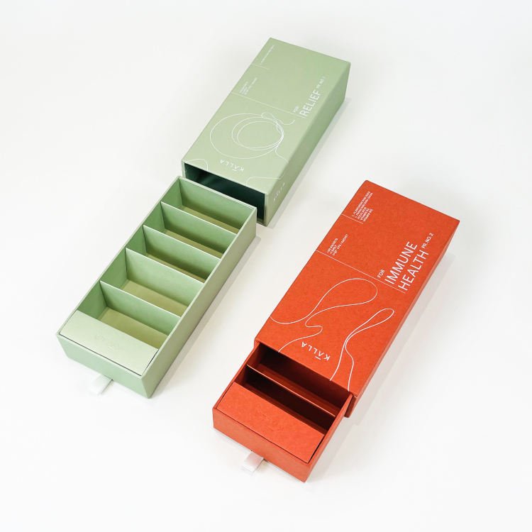 Custom Food Boxes Eco-Friendly Drawer Paper Packaging for Supplements - Image 1
