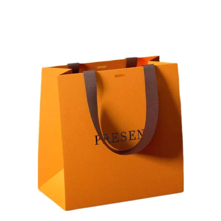 Wholesale Luxury Clothing Retail Gift Shopping Black Jewellery Paper Bag Custom Printed Brand Logo Design Ribbon Accessory Art
