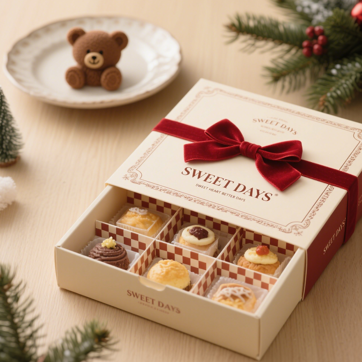 Custom Disposable Food Packaging Box Takeout Dessert Cake Egg tart Macaroon Doughnut Paper Box - Image 1