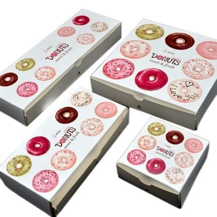 Wholesale Donuts Storage Bakery Dessert Packaging Boxes Various Sizes for Doughnut Food Custom