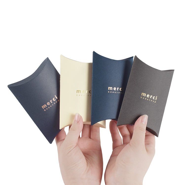 Manufacturers Spot Kraft Paper Pillow Box Cross-border Candy with Rope Cow Card White Card Black Card - Image 1