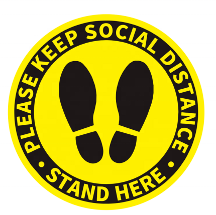Self-Adhesive Eco-friendly Removable Waterproof Floor Stickers Social Distancing Floor Stickers