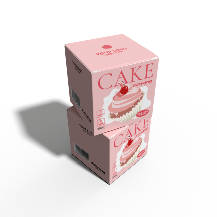 Luxury Bio-Degradable Cake Box Custom Logo Flip Cardboard Gift Packaging for Cake for Reverse Plug in Lock Box